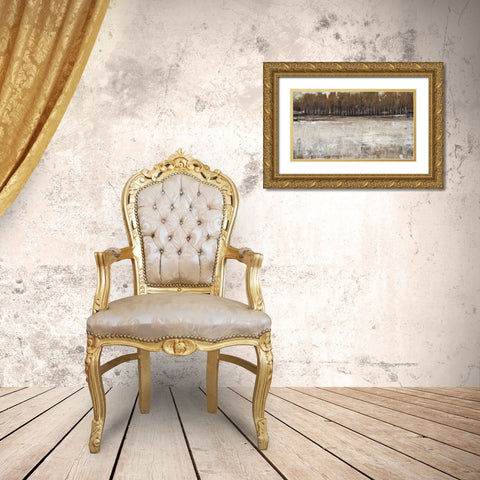 Neutral Reflection I Gold Ornate Wood Framed Art Print with Double Matting by OToole, Tim