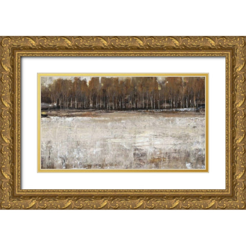 Neutral Reflection I Gold Ornate Wood Framed Art Print with Double Matting by OToole, Tim