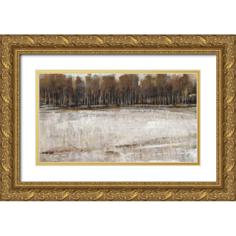 Neutral Reflection II Gold Ornate Wood Framed Art Print with Double Matting by OToole, Tim