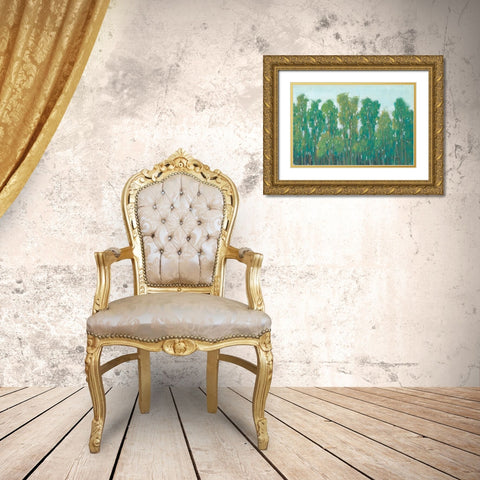 Forest Green II Gold Ornate Wood Framed Art Print with Double Matting by OToole, Tim