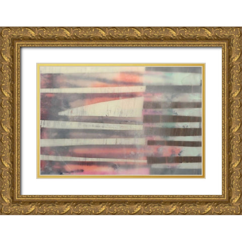 Lines and Layers I Gold Ornate Wood Framed Art Print with Double Matting by Goldberger, Jennifer