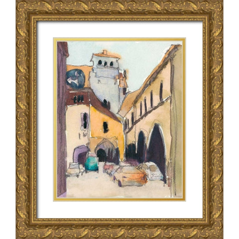 Venice Plein Air I Gold Ornate Wood Framed Art Print with Double Matting by Dixon, Samuel