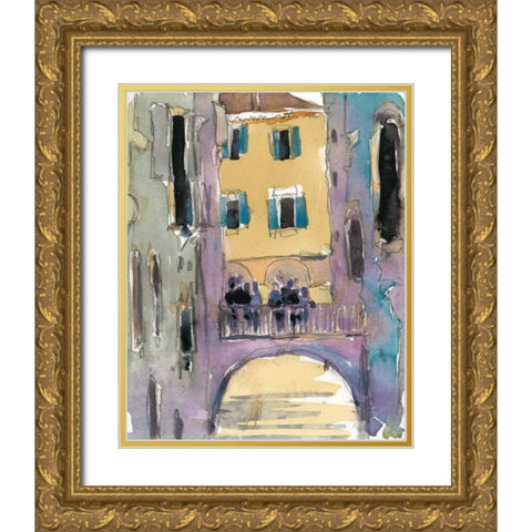 Venice Plein Air II Gold Ornate Wood Framed Art Print with Double Matting by Dixon, Samuel