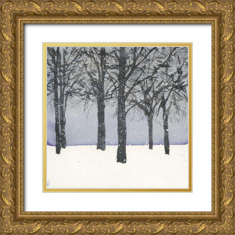 Forest Sketch I Gold Ornate Wood Framed Art Print with Double Matting by Dixon, Samuel