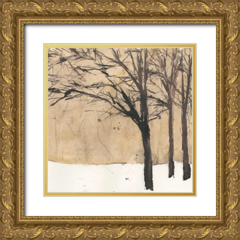 Forest Sketch II Gold Ornate Wood Framed Art Print with Double Matting by Dixon, Samuel