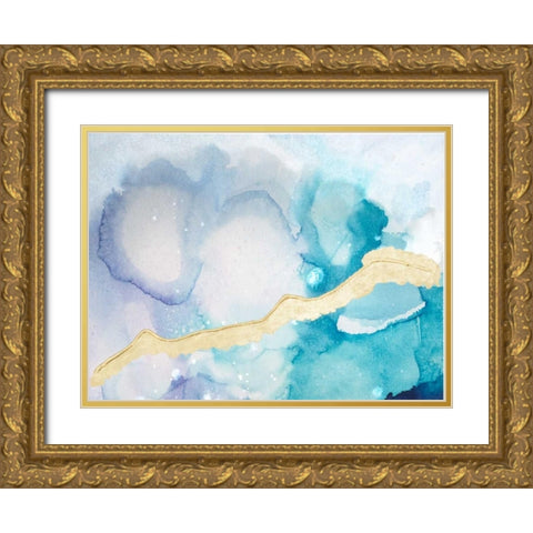 Ice Crystals I Gold Ornate Wood Framed Art Print with Double Matting by Combs, Joyce