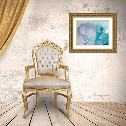 Ice Crystals I Gold Ornate Wood Framed Art Print with Double Matting by Combs, Joyce