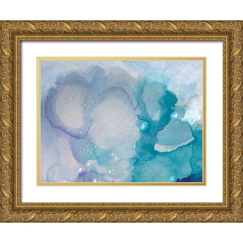 Ice Crystals I Gold Ornate Wood Framed Art Print with Double Matting by Combs, Joyce