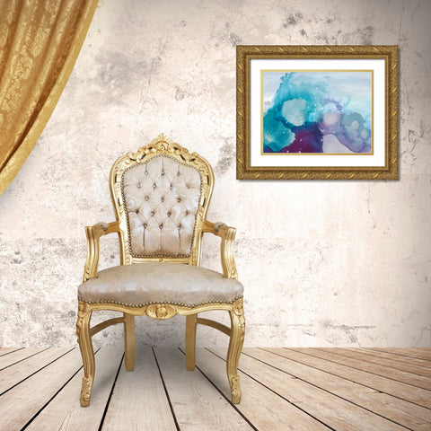 Ice Crystals II Gold Ornate Wood Framed Art Print with Double Matting by Combs, Joyce