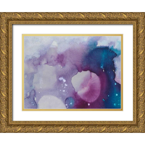 Ice Crystals III Gold Ornate Wood Framed Art Print with Double Matting by Combs, Joyce