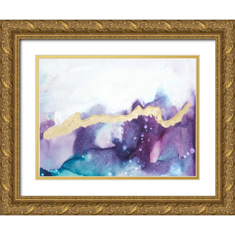 Ice Crystals IV Gold Ornate Wood Framed Art Print with Double Matting by Combs, Joyce