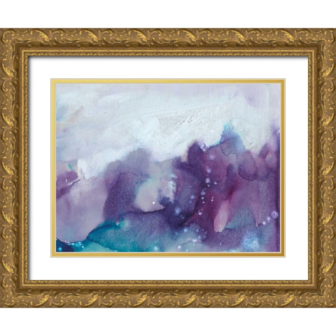Ice Crystals IV Gold Ornate Wood Framed Art Print with Double Matting by Combs, Joyce