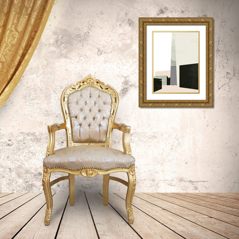 Edge of Town I Gold Ornate Wood Framed Art Print with Double Matting by Green Lili