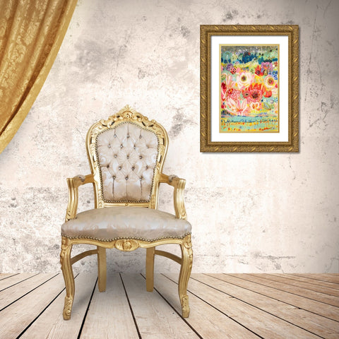 Love to Travel II Gold Ornate Wood Framed Art Print with Double Matting by Fields, Karen