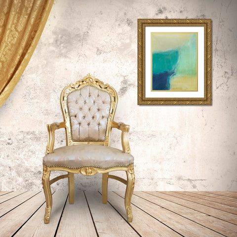 Subtle Interaction I Gold Ornate Wood Framed Art Print with Double Matting by Holland, J.