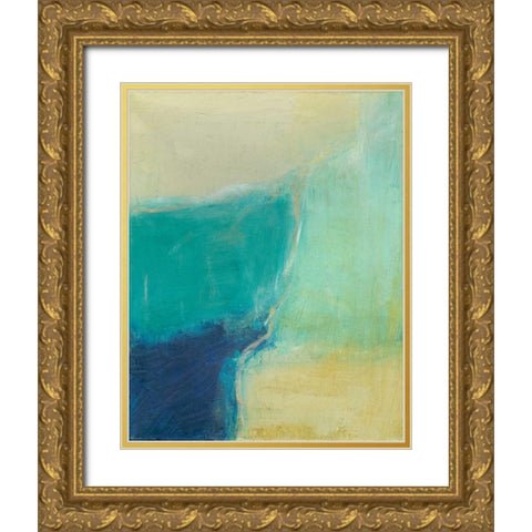 Subtle Interaction I Gold Ornate Wood Framed Art Print with Double Matting by Holland, J.