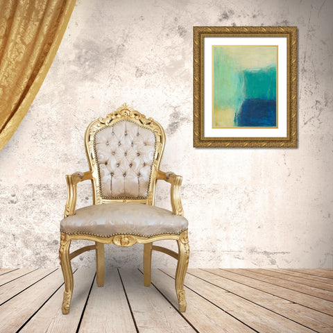 Subtle Interaction II Gold Ornate Wood Framed Art Print with Double Matting by Holland, J.