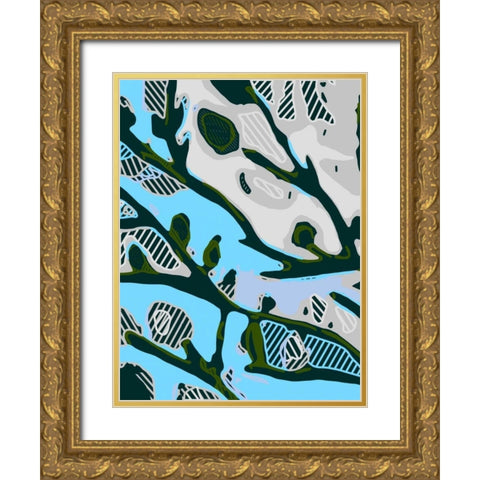 Abstract Tree Limbs I Gold Ornate Wood Framed Art Print with Double Matting by Fields, Karen
