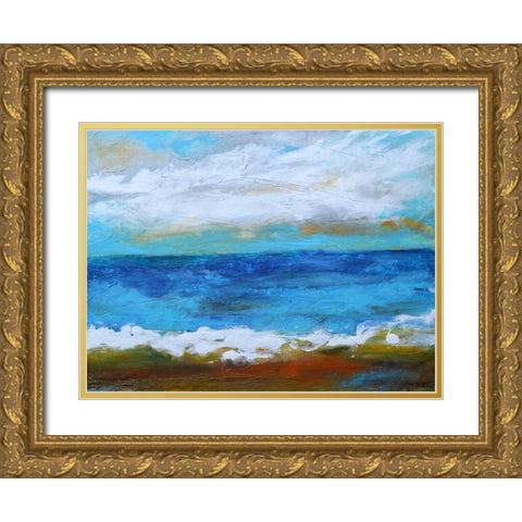 Beach and Sky II Gold Ornate Wood Framed Art Print with Double Matting by Fields, Karen