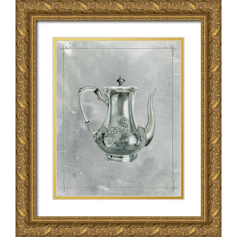 English Silver I Gold Ornate Wood Framed Art Print with Double Matting by McCavitt, Naomi