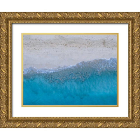 Hawaii View III Gold Ornate Wood Framed Art Print with Double Matting by Mead, Adam