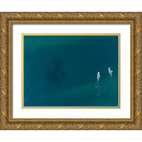 Hawaii View V Gold Ornate Wood Framed Art Print with Double Matting by Mead, Adam