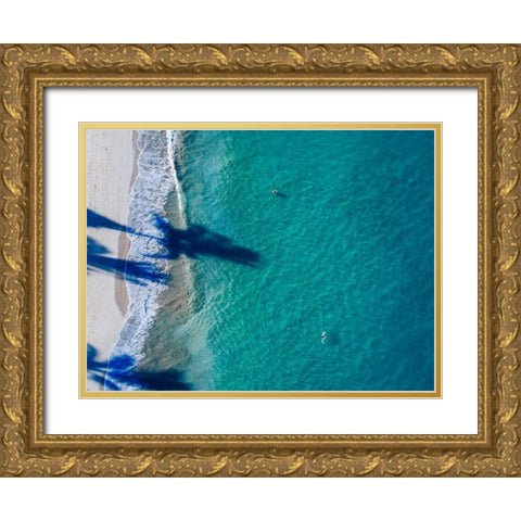 Hawaii View VII Gold Ornate Wood Framed Art Print with Double Matting by Mead, Adam