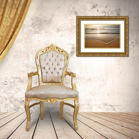 First Landing-Sea I Gold Ornate Wood Framed Art Print with Double Matting by Mead, Adam