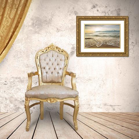 First Landing-Sea II Gold Ornate Wood Framed Art Print with Double Matting by Mead, Adam