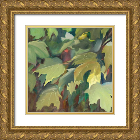 Leaf Array I Gold Ornate Wood Framed Art Print with Double Matting by Iafrate, Sandra