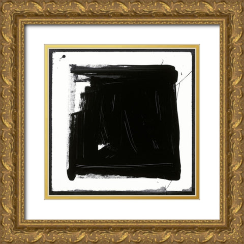Custom Black and White N. Gold Ornate Wood Framed Art Print with Double Matting by Palek, Franka