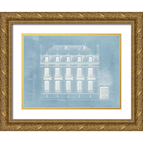 Architecture Francaise II Gold Ornate Wood Framed Art Print with Double Matting by Vision Studio