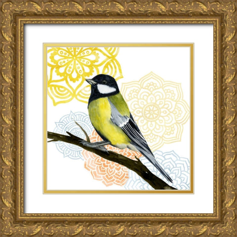 Mandala Bird III Gold Ornate Wood Framed Art Print with Double Matting by Popp, Grace