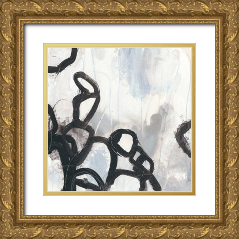 Causal Gesture II Gold Ornate Wood Framed Art Print with Double Matting by Vess, June Erica