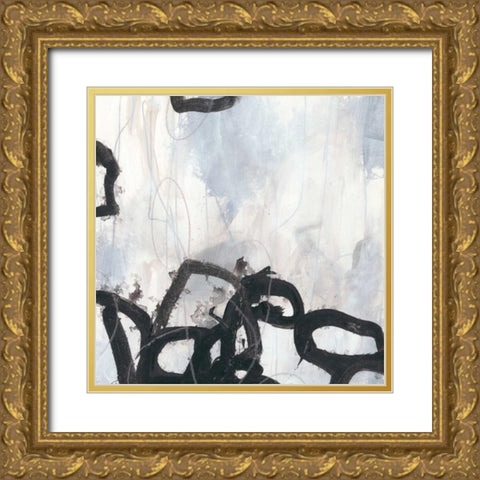 Causal Gesture IV Gold Ornate Wood Framed Art Print with Double Matting by Vess, June Erica
