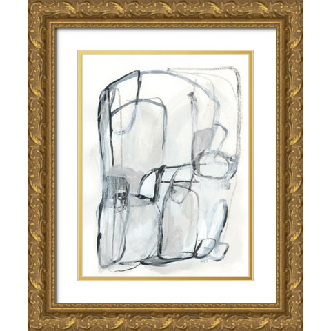 Entanglements I Gold Ornate Wood Framed Art Print with Double Matting by Vess, June Erica