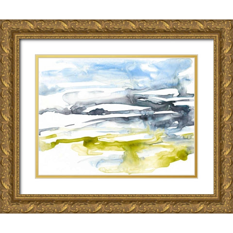 Sweeping Fields I Gold Ornate Wood Framed Art Print with Double Matting by Goldberger, Jennifer
