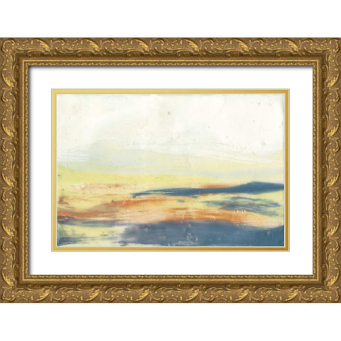 Bronze Horizon I Gold Ornate Wood Framed Art Print with Double Matting by Goldberger, Jennifer