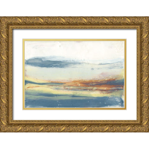 Bronze Horizon II Gold Ornate Wood Framed Art Print with Double Matting by Goldberger, Jennifer