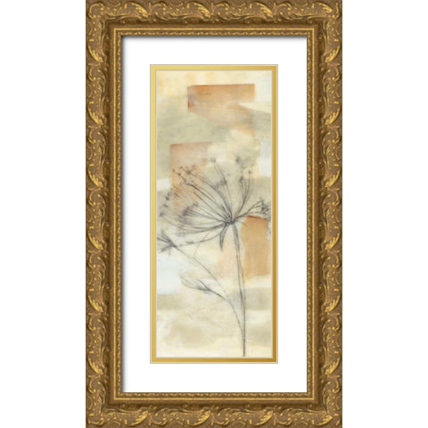 Neutral Lace II Gold Ornate Wood Framed Art Print with Double Matting by Goldberger, Jennifer