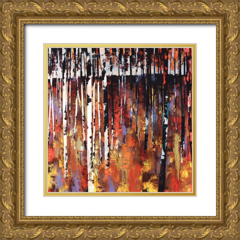 Into The Woods Again Gold Ornate Wood Framed Art Print with Double Matting by Edmunds, Sydney