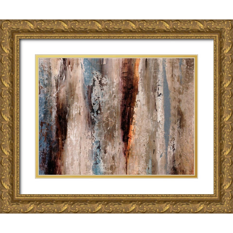 Sediment Rocks Gold Ornate Wood Framed Art Print with Double Matting by Henry, Alexys