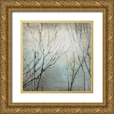 Winter Song Gold Ornate Wood Framed Art Print with Double Matting by Taylor, Kari
