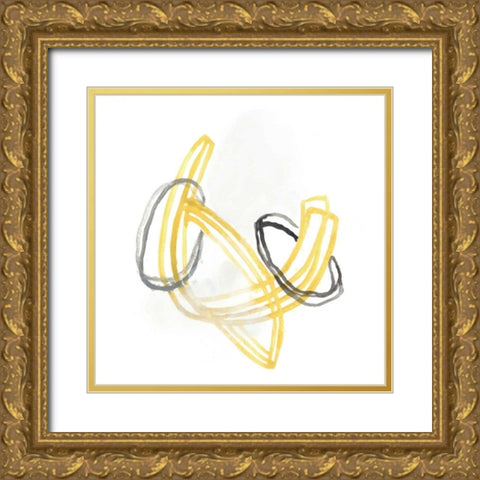 String Orbit V Gold Ornate Wood Framed Art Print with Double Matting by Vess, June Erica