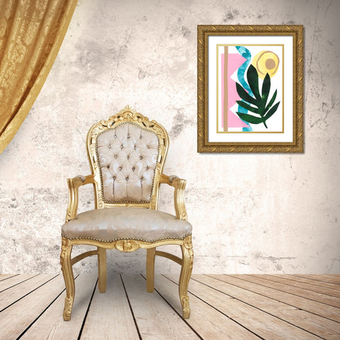 South Beach III Gold Ornate Wood Framed Art Print with Double Matting by Stramel, Renee W.