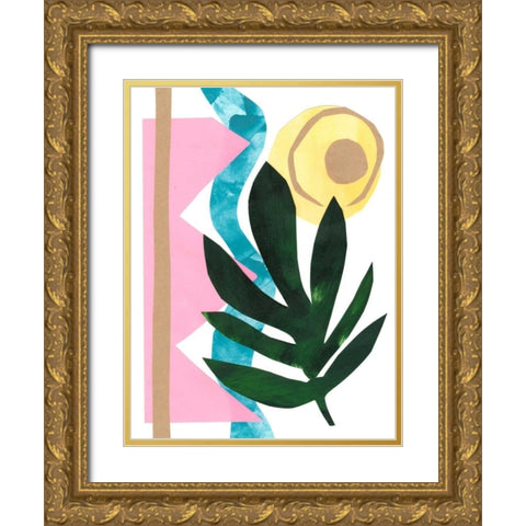 South Beach III Gold Ornate Wood Framed Art Print with Double Matting by Stramel, Renee W.