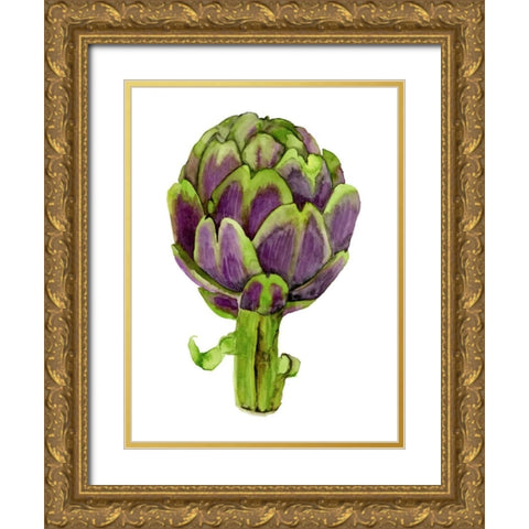 Watercolor Veggie I Gold Ornate Wood Framed Art Print with Double Matting by McCavitt, Naomi