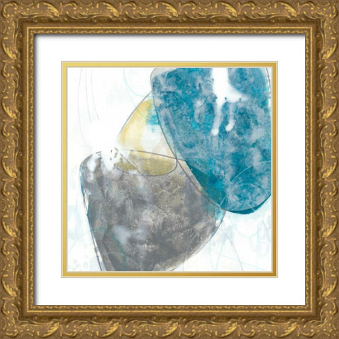 Stone Sweep I Gold Ornate Wood Framed Art Print with Double Matting by Vess, June Erica