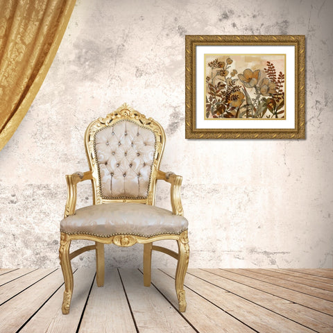 Sienna Arrangement IV Gold Ornate Wood Framed Art Print with Double Matting by Studio W