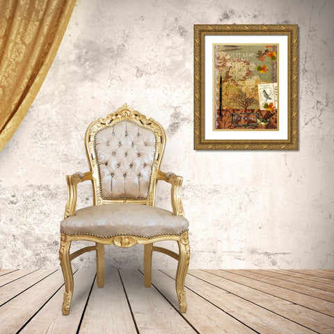 Collected Autumn II Gold Ornate Wood Framed Art Print with Double Matting by Lloyd, Sandy